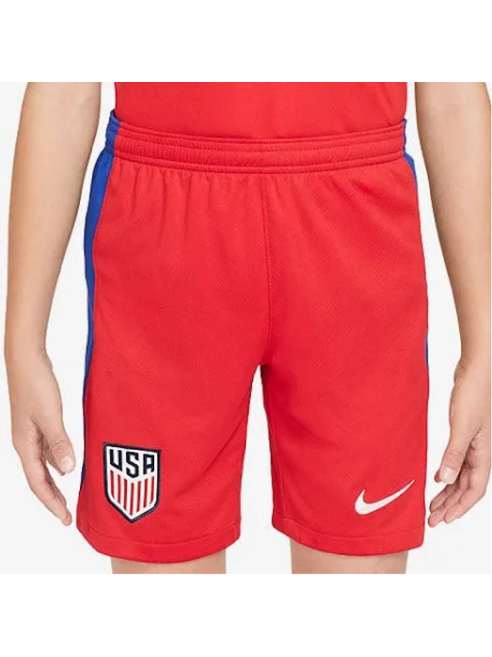 Nike USA 2024 Kids Dri-Fit Stadium Away Shorts Red Size L